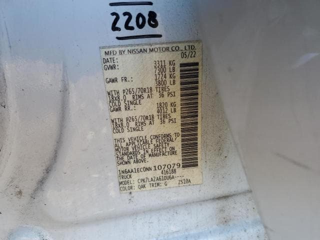 2022 NISSAN TITAN S
