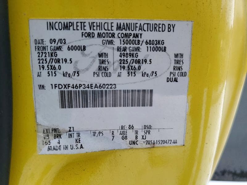 2004 FORD F450 UTILITY / SERVICE TRUCK