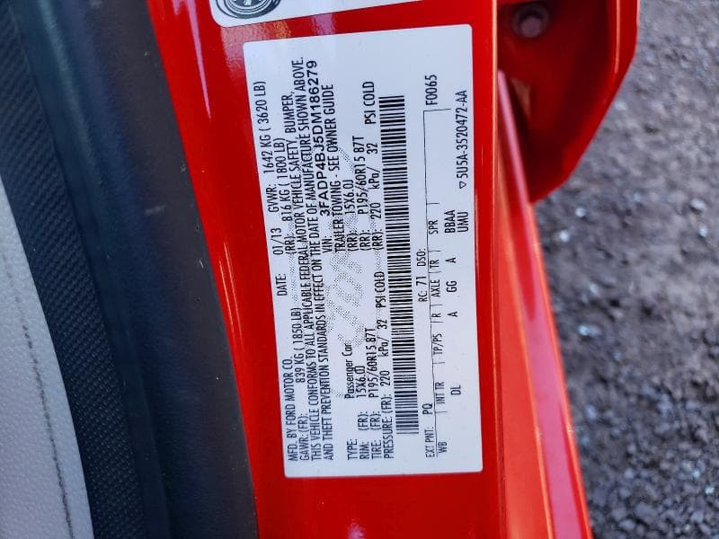 2013 FORD FIESTA SE