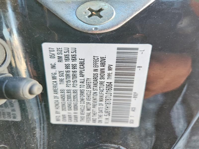 2007 HONDA ELEMENT EX