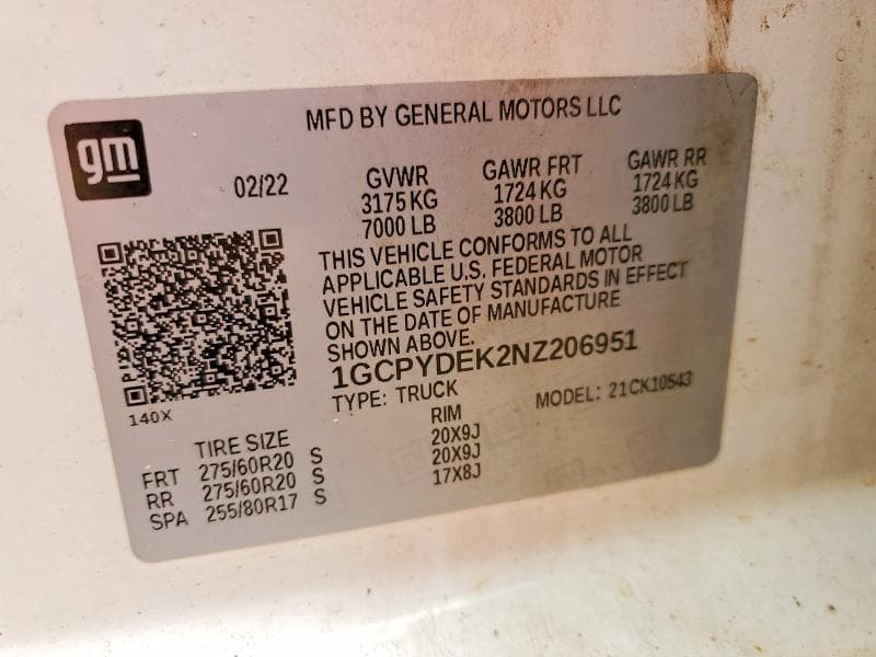 2022 CHVE SILV1500 4WD
