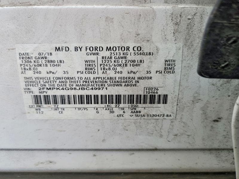 2018 FORD EDGE SE