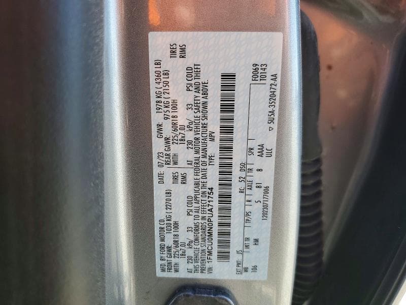 2023 FORD ESCAPE ST LINE