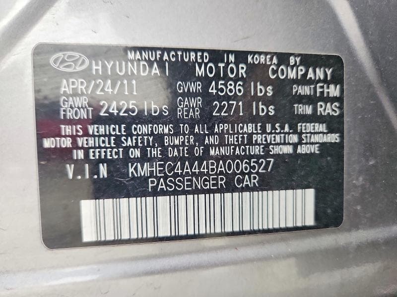 2011 HYUNDAI SONATA HYBRID BASE