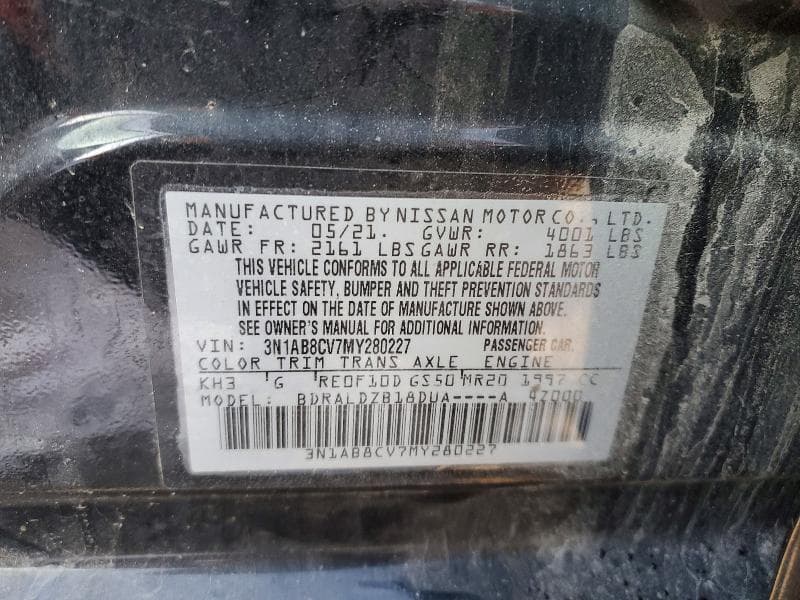 2021 NISSAN SENTRA SV