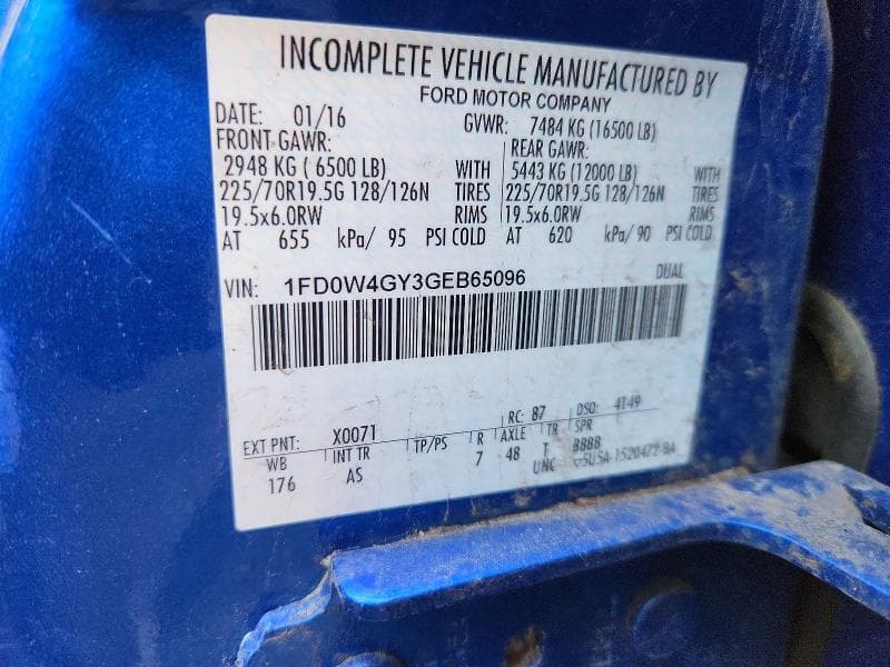 2016 FORD F450 SUPER