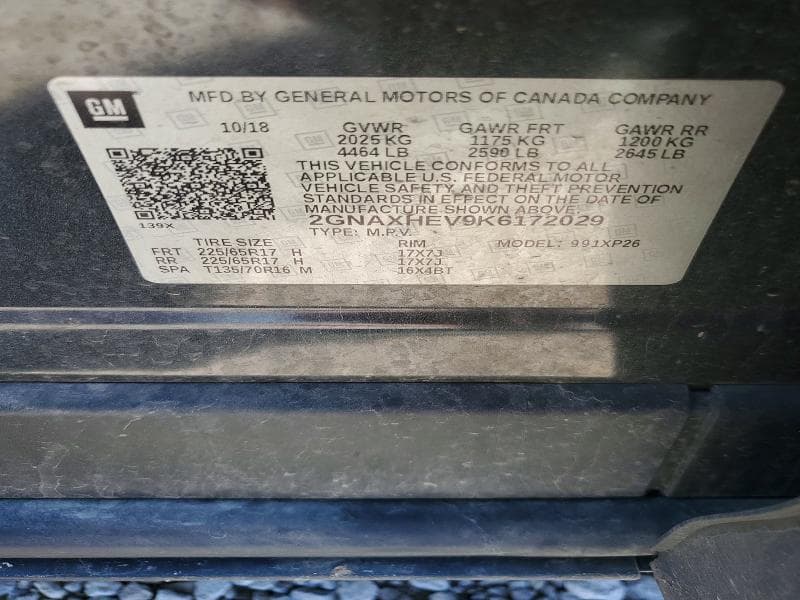 2019 CHEVROLET EQUINOX LS