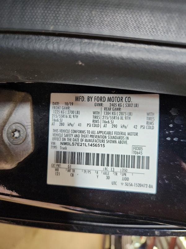 2020 FORD TRANSIT CONNECT XL