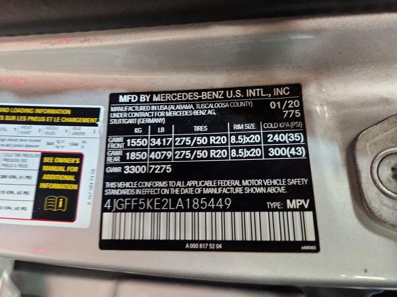 2020 MERCEDES-BENZ GLS 450 4MATIC