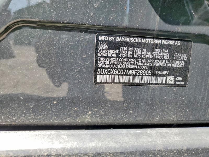 2021 BMW X7 M50I
