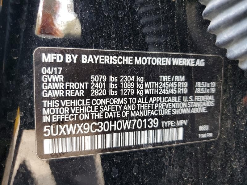 2017 BMW X3 XDRIVE28I