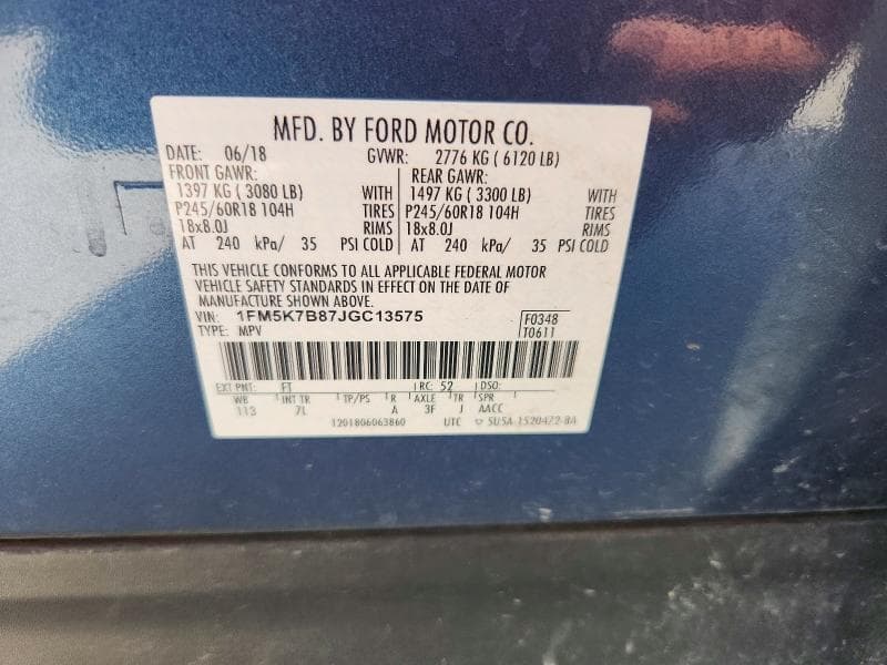2018 FORD EXPLORER