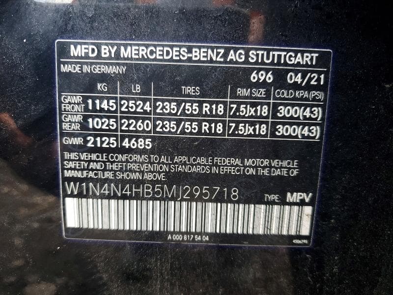 2021 MERCEDES-BENZ GLA 250 4MATIC