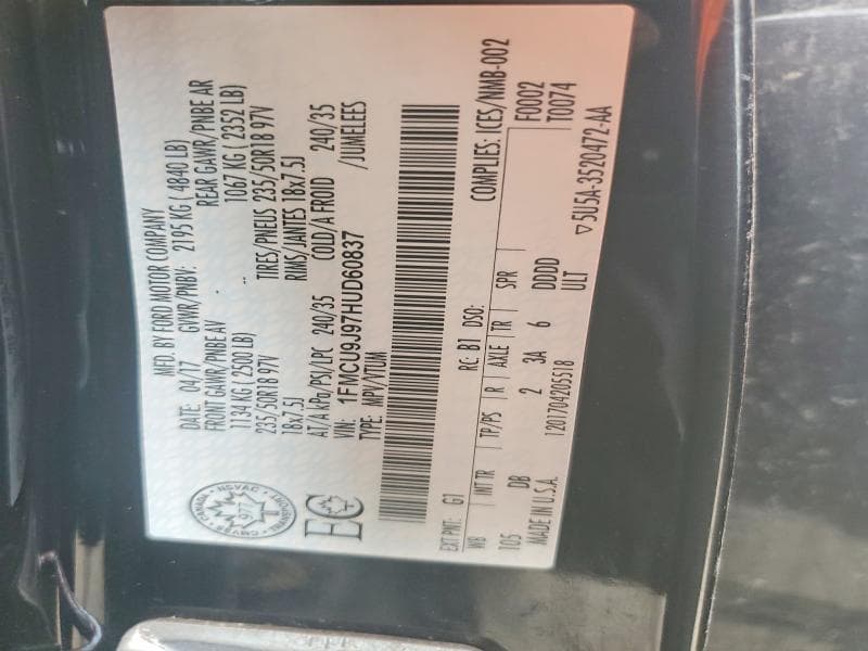 2017 FORD ESCAPE TITANIUM