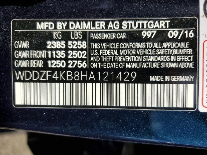 2017 MERCEDES-BENZ E 300 4MATIC