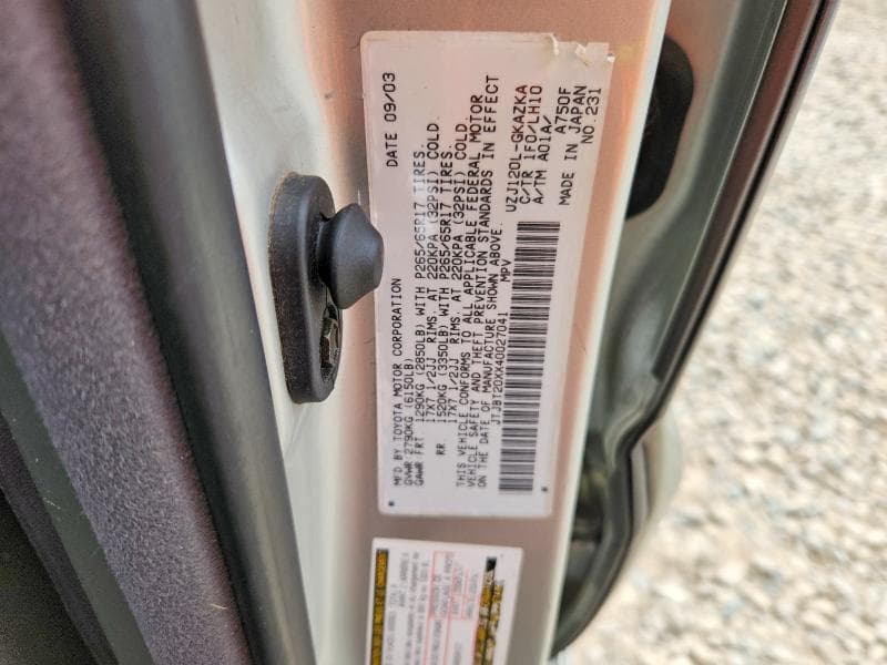 2004 LEXUS GX 470