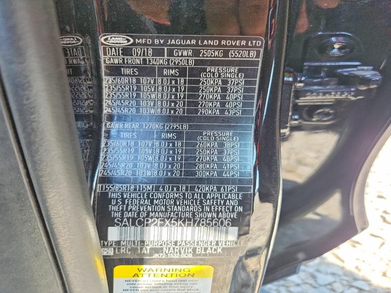 2019 LAND ROVER DISCOVERY SPORT SE