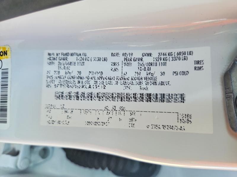 2019 FORD RANGER XL