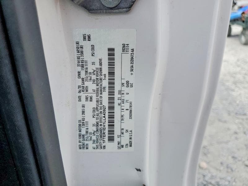 2020 FORD RANGER XL