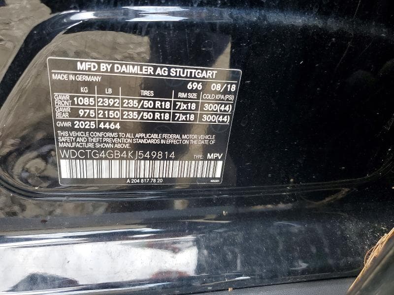 2019 MERCEDES-BENZ GLA 250 4MATIC