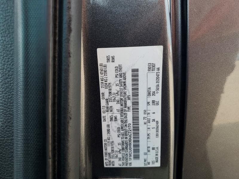 2013 FORD ESCAPE SEL