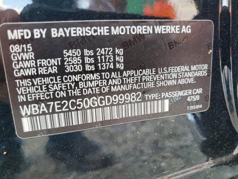 2016 BMW 740 I