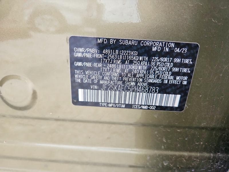2023 SUBARU FORESTER PREMIUM