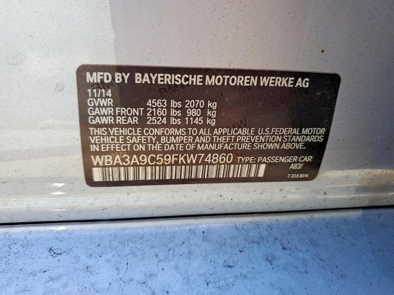 2015 BMW 335 I