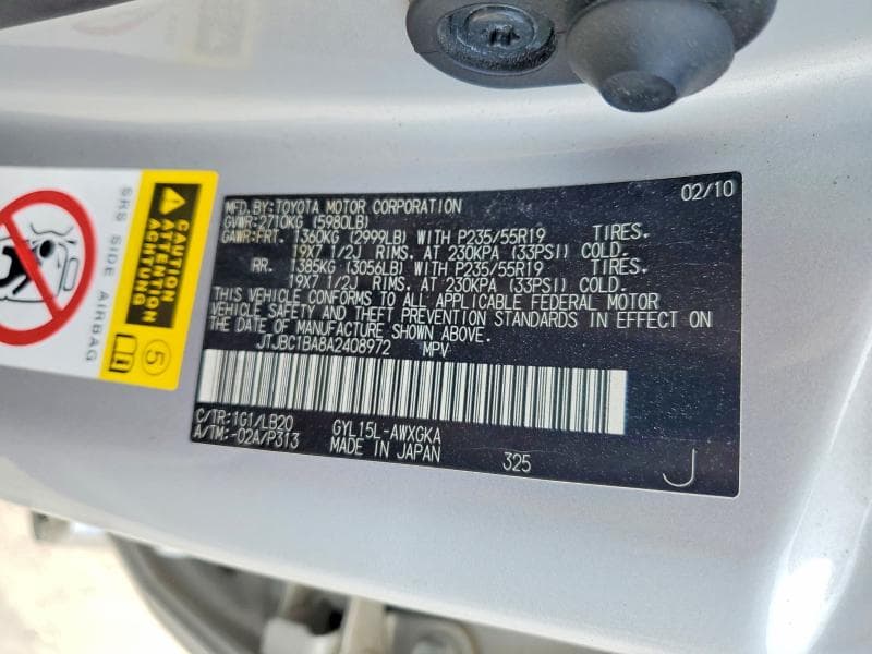 2010 LEXUS RX 450H