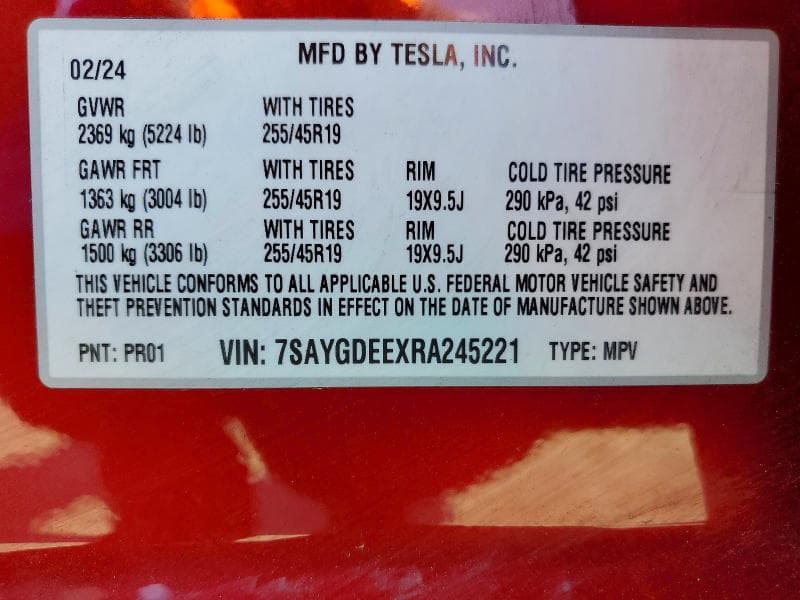 2024 TESLA MODEL Y