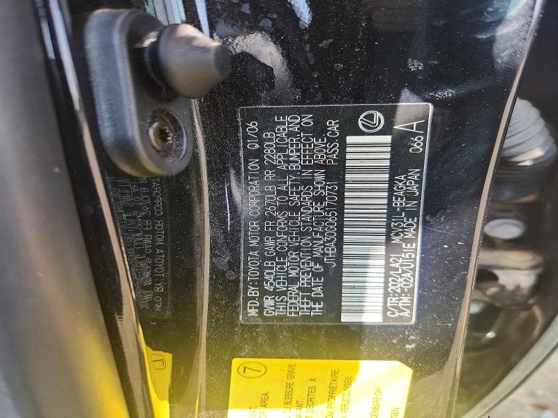 2006 LEXUS ES 330