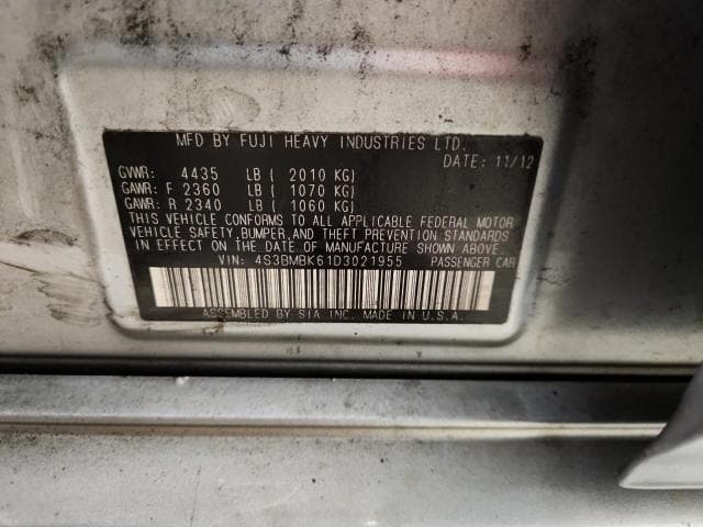 2013 SUBARU LEGACY 2.5I LIMITED