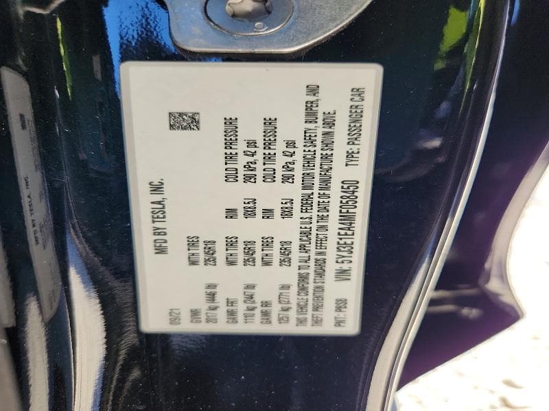2021 TESLA MODEL 3