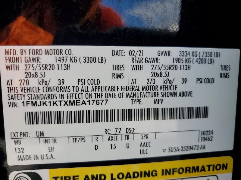 2021 FORD EXPEDITION MAX LIMITED