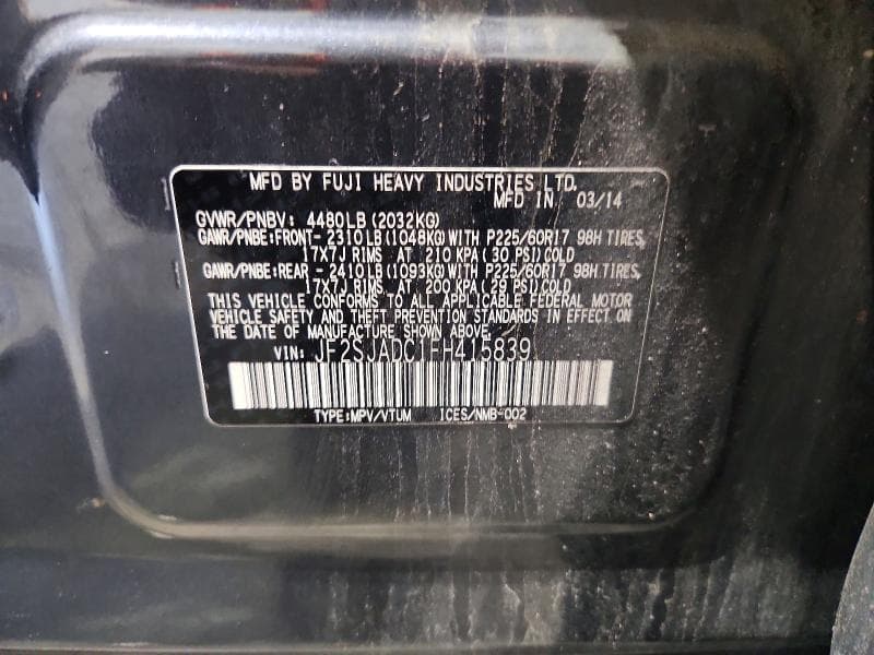 2015 SUBARU FORESTER 2.5I PREMIUM