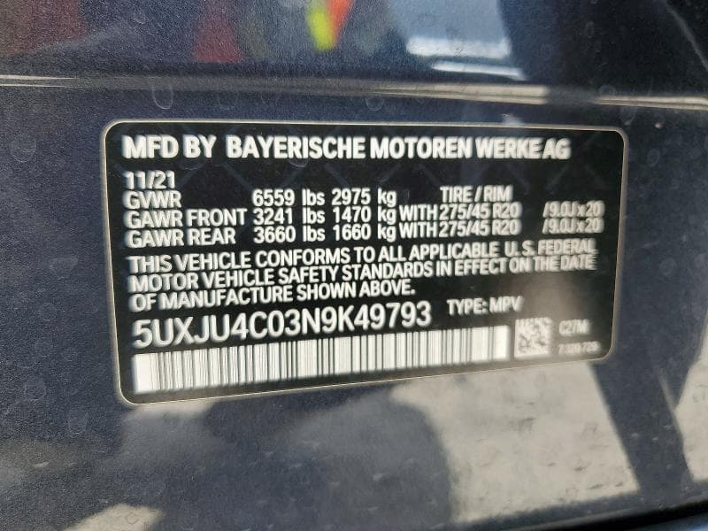 2022 BMW X5 M50I