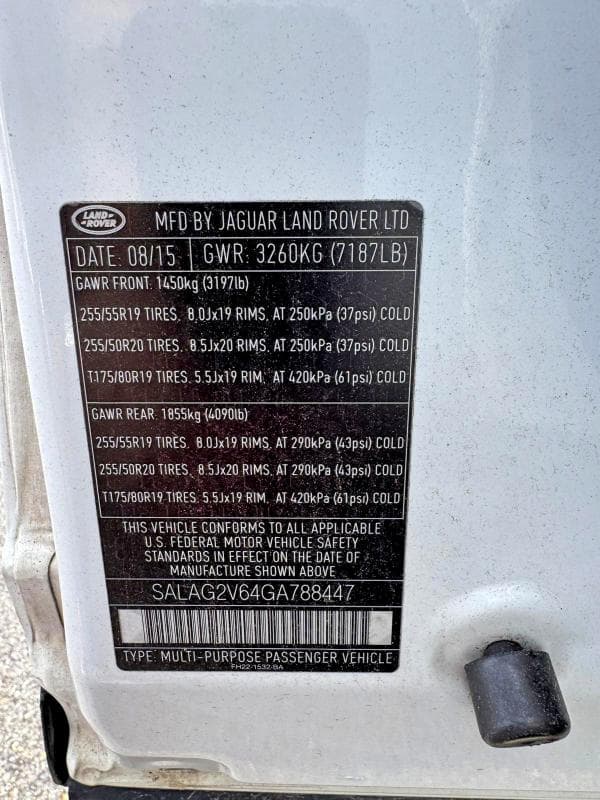 2016 LAND ROVER LR4 HSE