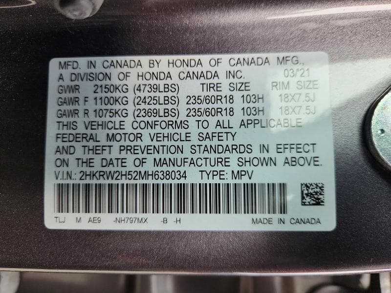 2021 HONDA CR-V EX