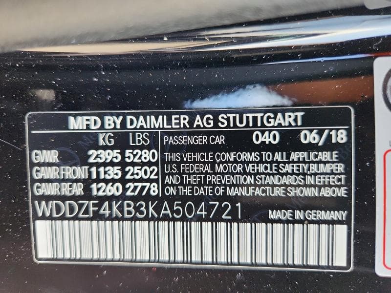 2019 MERCEDES-BENZ E 300 4MATIC