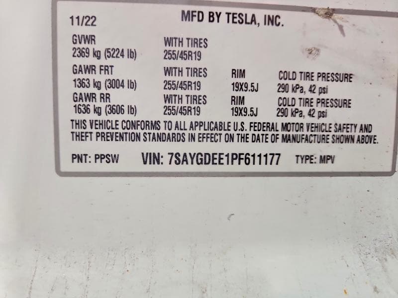 2023 TESLA MODEL Y