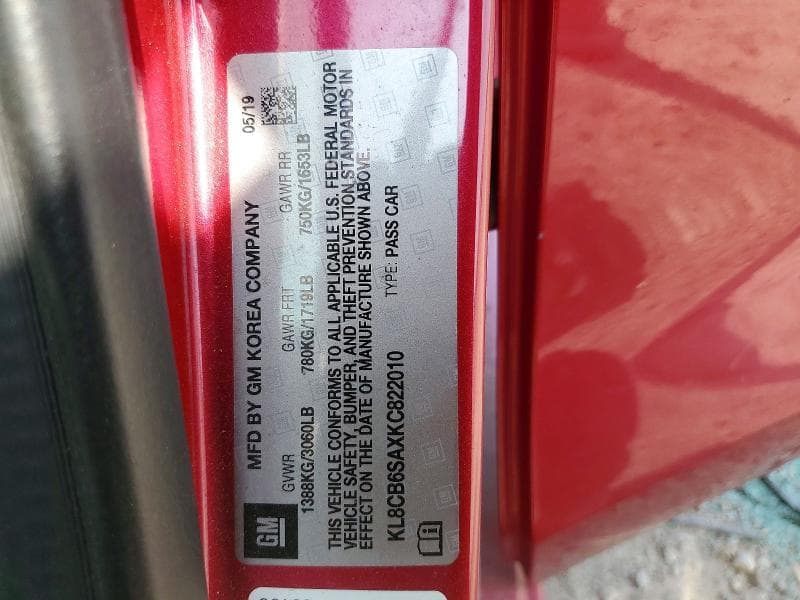 2019 CHEVROLET SPARK LS