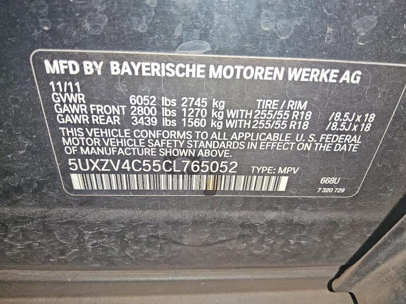 2012 BMW X5 XDRIVE35I