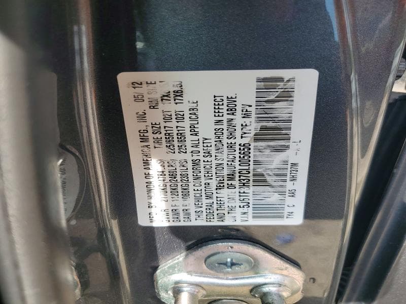 2012 HONDA CROSSTOUR EX