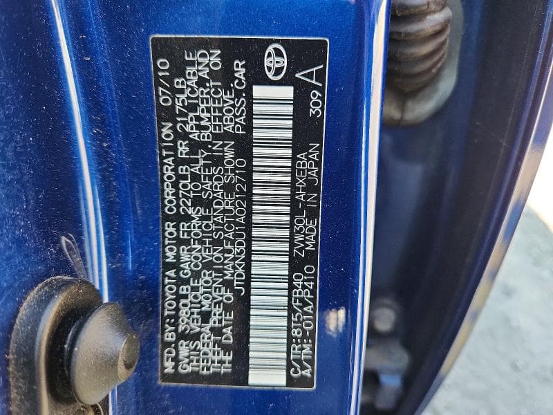 2010 TOYOTA PRIUS III
