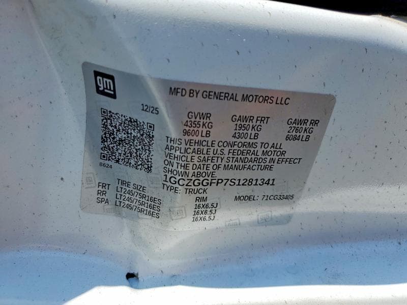 2025 CHEVROLET EXPRESS G3500