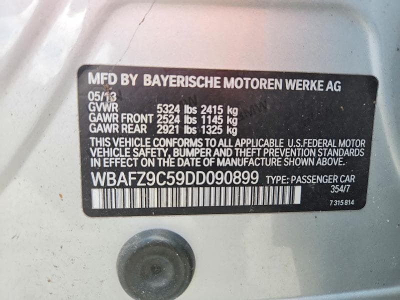 2013 BMW 535 I HYBRID