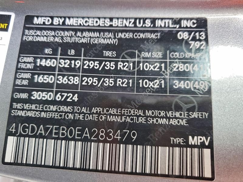 2014 MERCEDES-BENZ ML 63 AMG