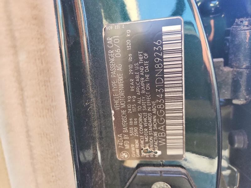 2001 BMW 740 I AUTOMATIC