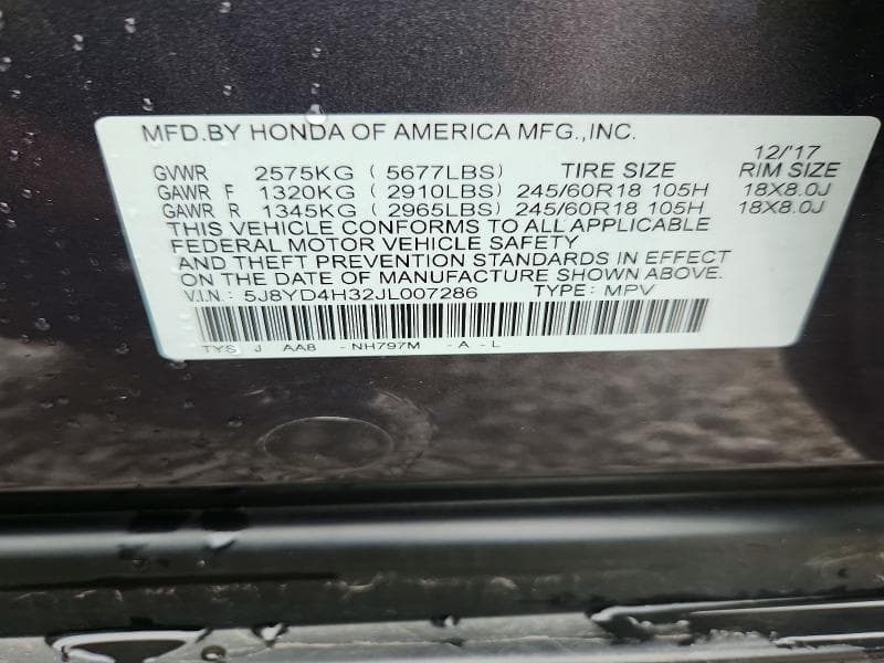 2018 ACURA MDX
