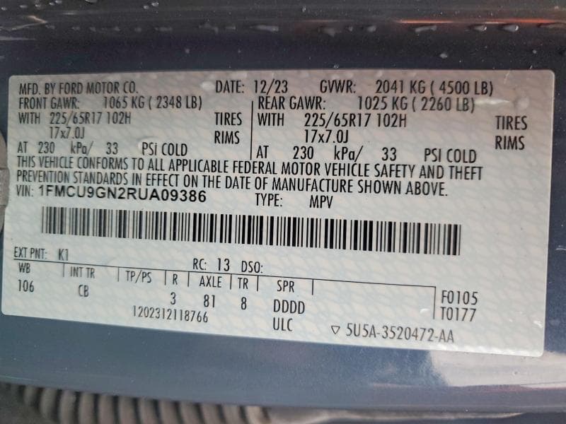 2024 FORD ESCAPE ACTIVE